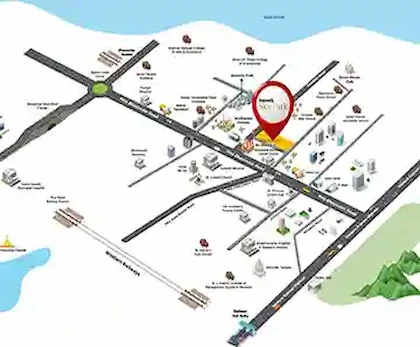 Location map of Sunteck Belvedere Park in Mira Road